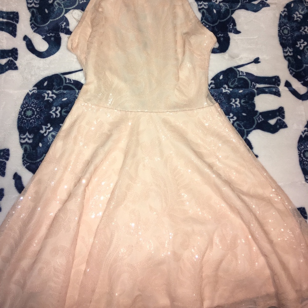 Sequenced pink dress